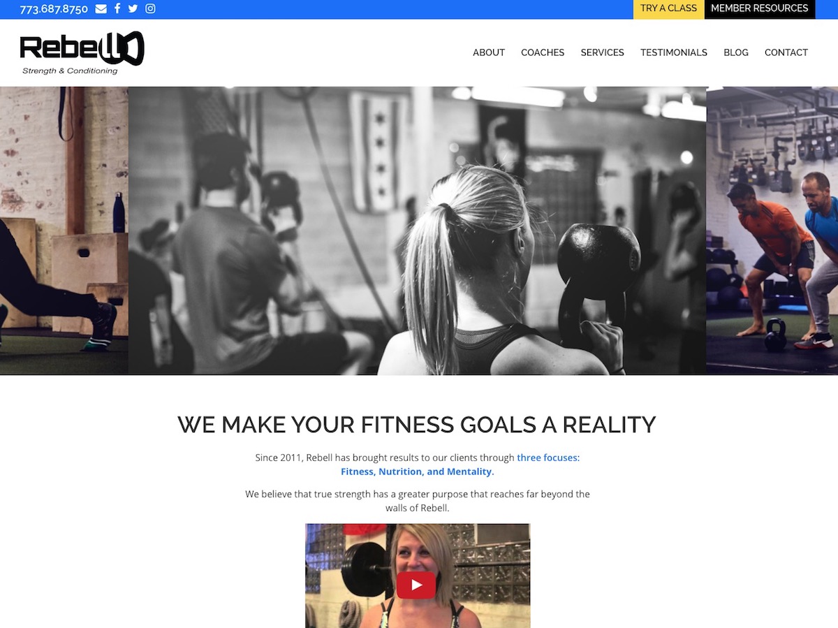 Chicago Fitness & Gym Website Design on Wordpress Chicago Fitness & Gym Website Design on Wordpress