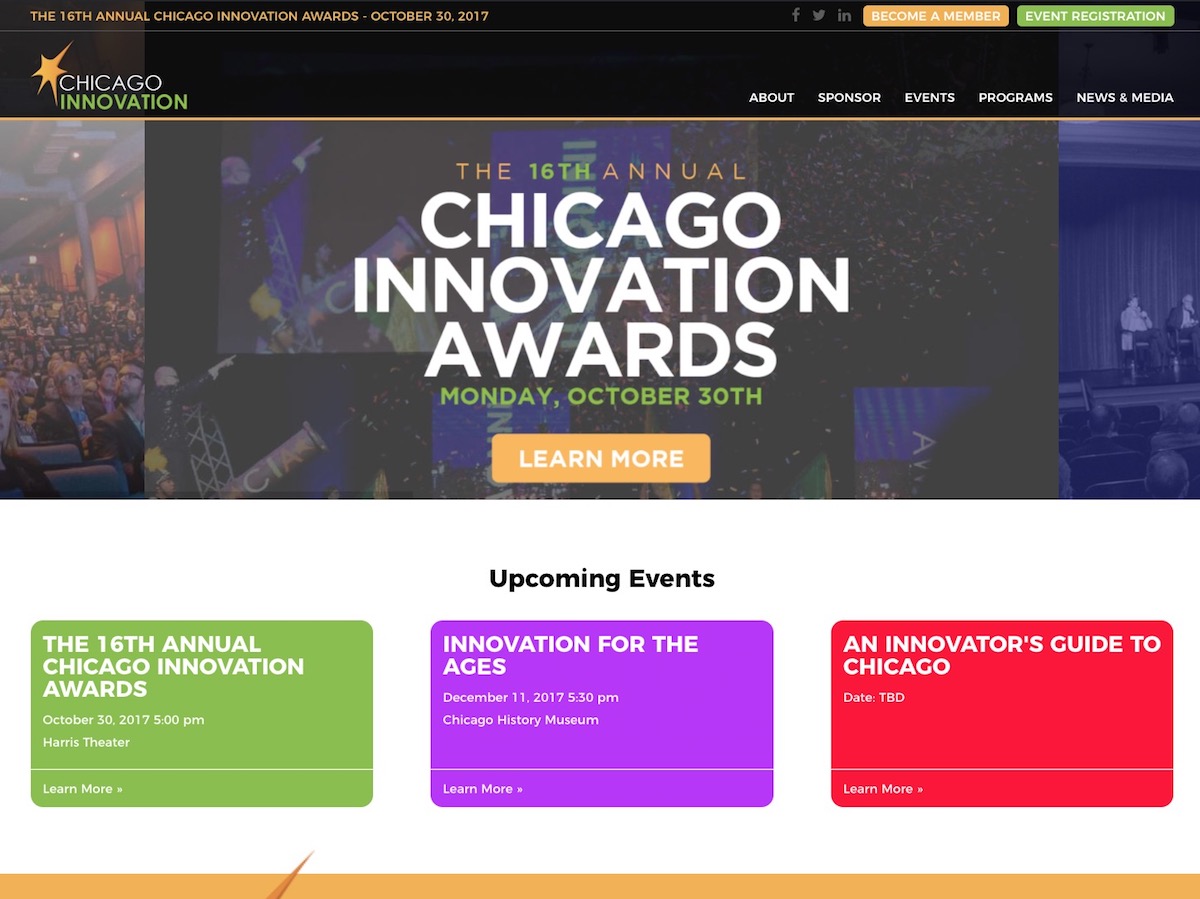 Chicago Innovation Awards Events & Programs Wordpress Website Redesign Chicago Innovation Awards Events & Programs Wordpress Website Redesign
