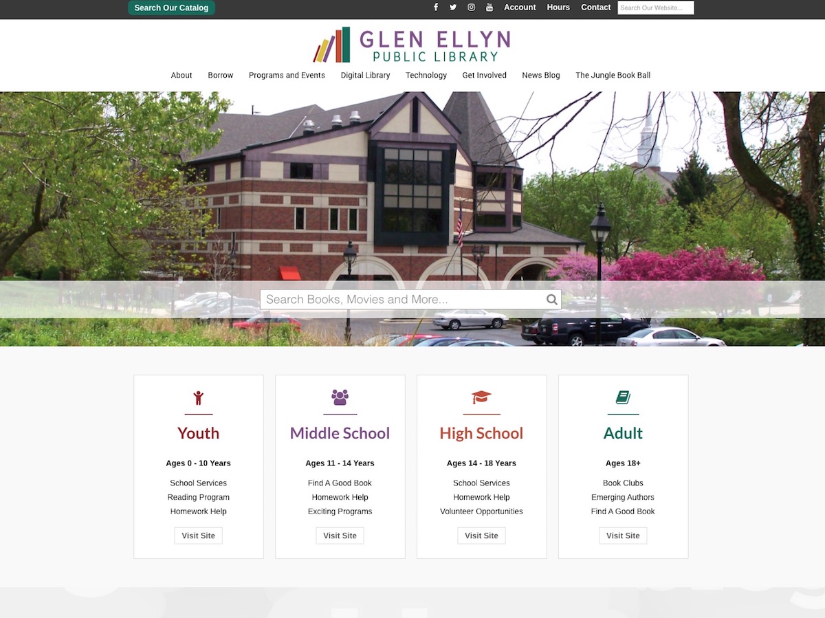 Glen Ellyn Wordpress Web & Blog Design for a City Library Glen Ellyn Wordpress Web & Blog Design for a City Library